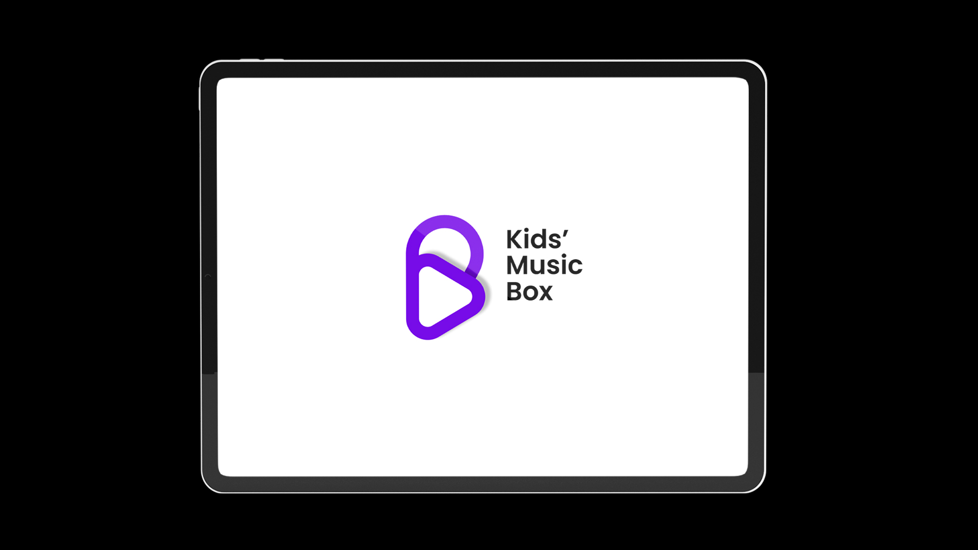 Écran de démarrage de l'application de piano-roll Kids' Music Box